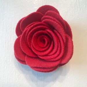 Handmade Wool Felt Rose Pin